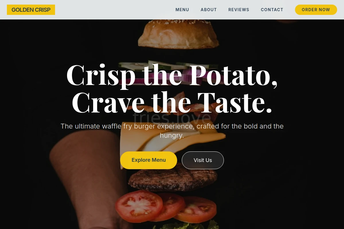 Waffle Fry Burger